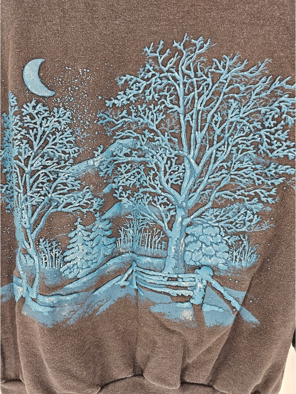 Vtg Nutcracker Womens Sz L Crew Neck Sweatshirt Black Winter Christmas Scene - Picture 2 of 4